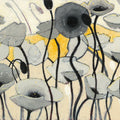 Snow Day Gray Flower Mural Wallpaper - pure wallpaper artwork