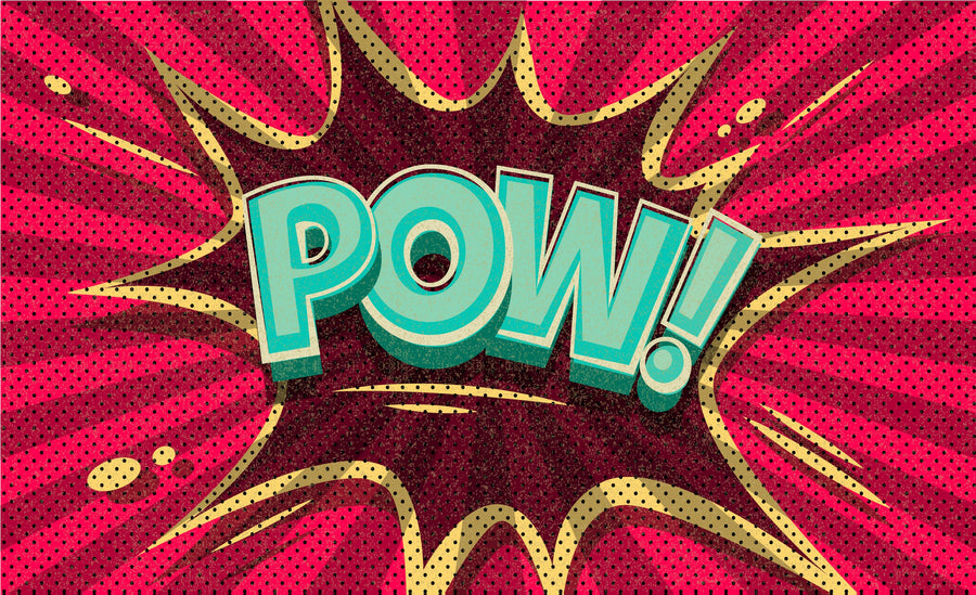 Superhero Fight Mural Wallpaper