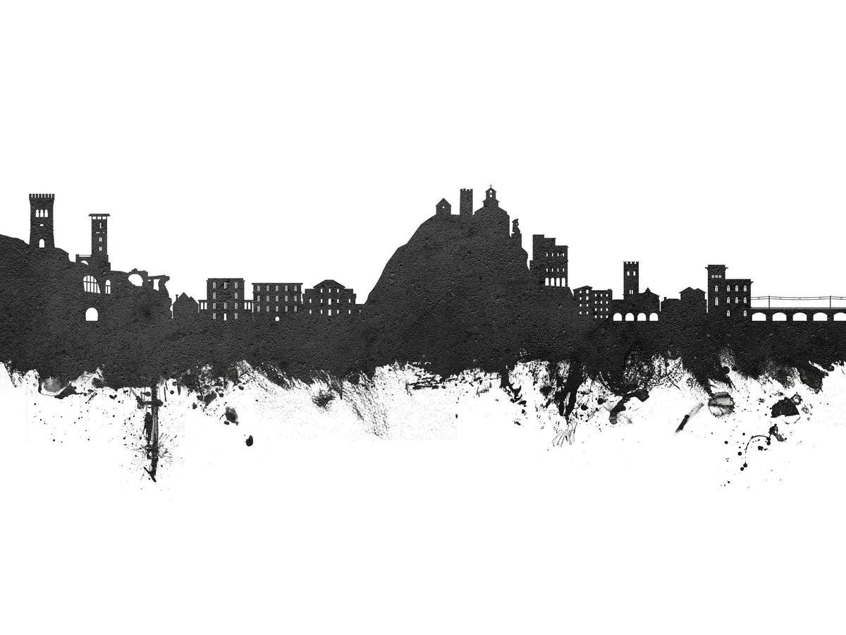 Monterosso Al Mare Italy Skyline Black & White Mural Wallpaper - pure wallpaper artwork