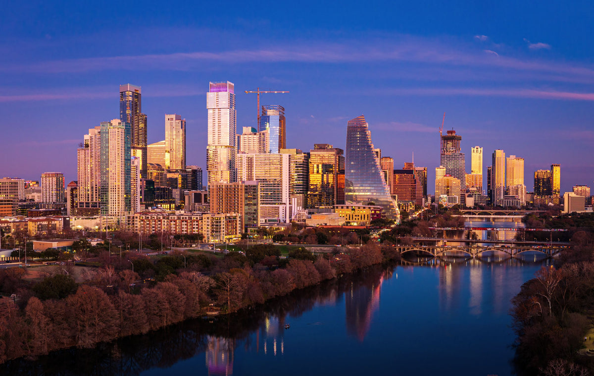 Golden Hour Cityscape Mural Wallpaper - pure wallpaper artwork