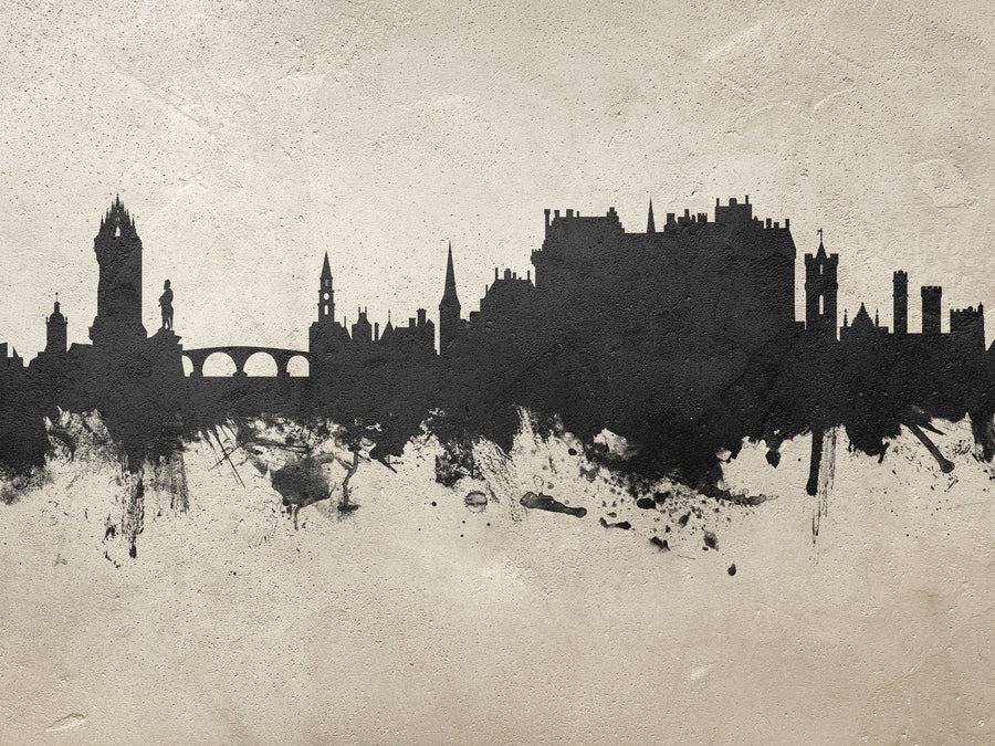 Stirling Scotland Skyline Concrete Mural Wallpaper