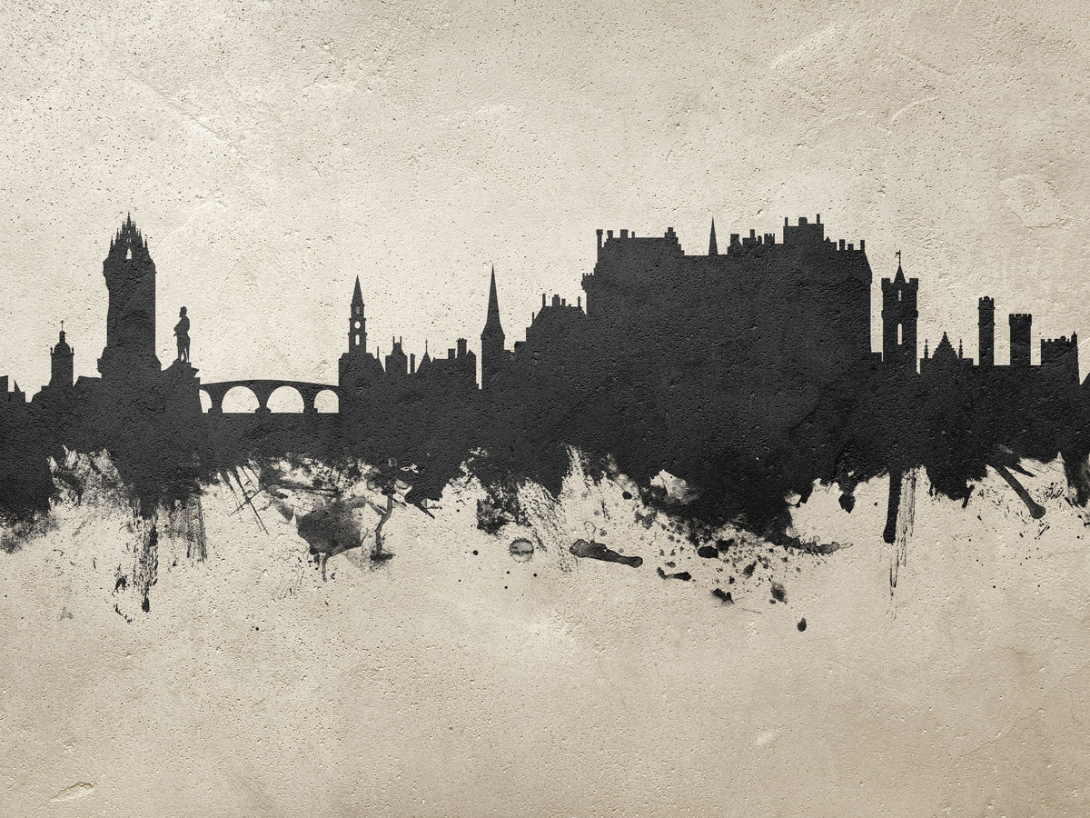 Stirling Scotland Skyline Concrete Mural Wallpaper - pure wallpaper artwork