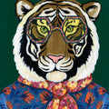 Miami Living Tiger Portrait Mural Wallpaper - pure wallpaper artwork
