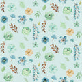 Flutterby Flowers Baby Blue Mural Wallpaper - pure wallpaper artwork