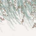 Willow & Birds, White Mural Wallpaper - pure wallpaper artwork