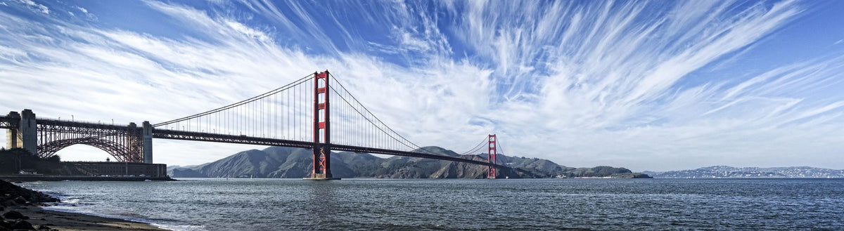 Golden Gate Blue Sky Mural Wallpaper - pure wallpaper artwork