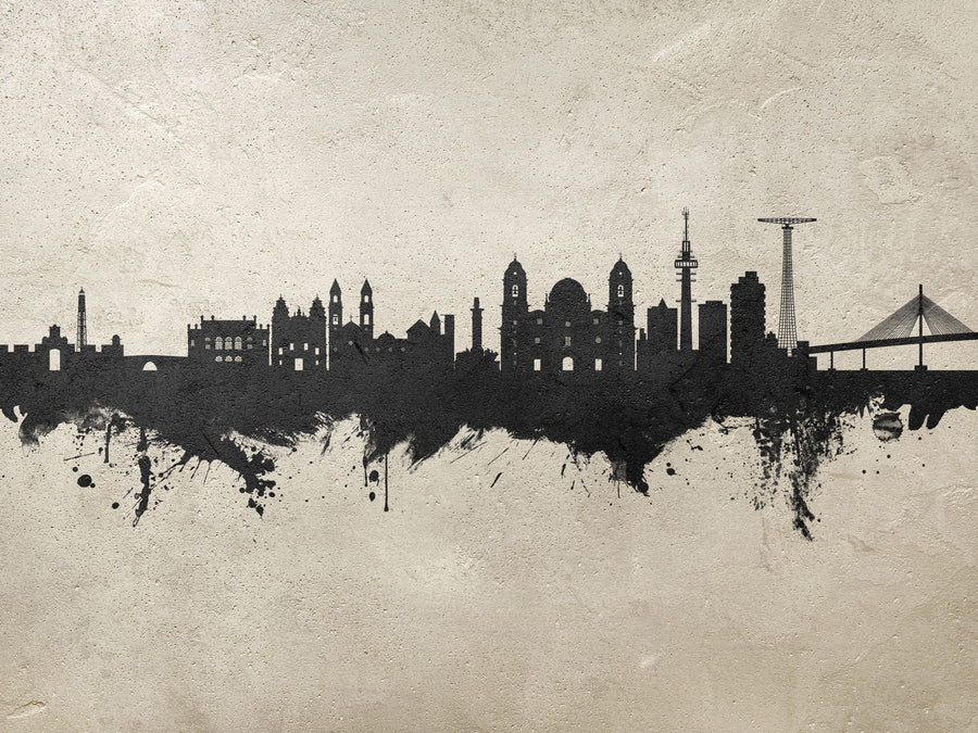 Cádiz Spain Skyline Concrete Mural Wallpaper