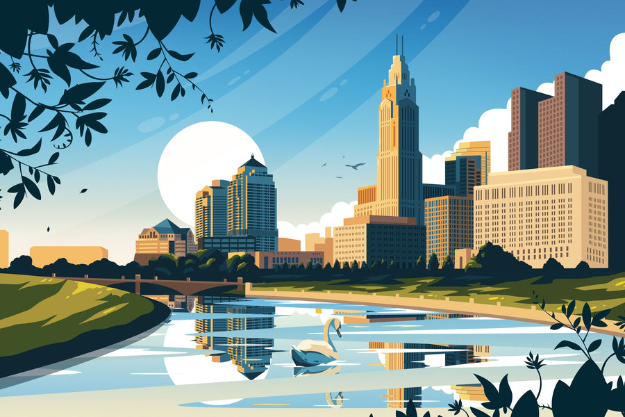 Travel Columbus Mural Wallpaper