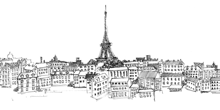 Paris Skyline IV Mural Wallpaper