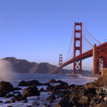 Golden Gate Foggy Morning Mural Wallpaper - pure wallpaper artwork