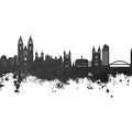 Magdeburg Germany Skyline Black & White Mural Wallpaper - pure wallpaper artwork