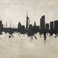Portsmouth England Skyline Concrete Mural Wallpaper - pure wallpaper artwork