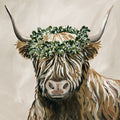Harvest Cow Sage Square Mural Wallpaper - pure wallpaper artwork