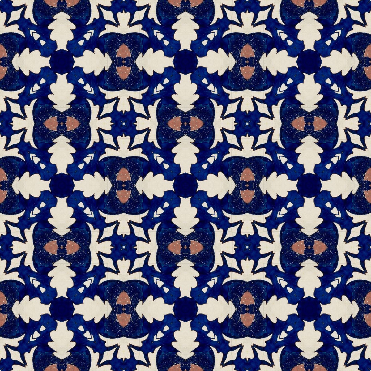 Nara Leaves on Indigo Mural Wallpaper - pure wallpaper artwork