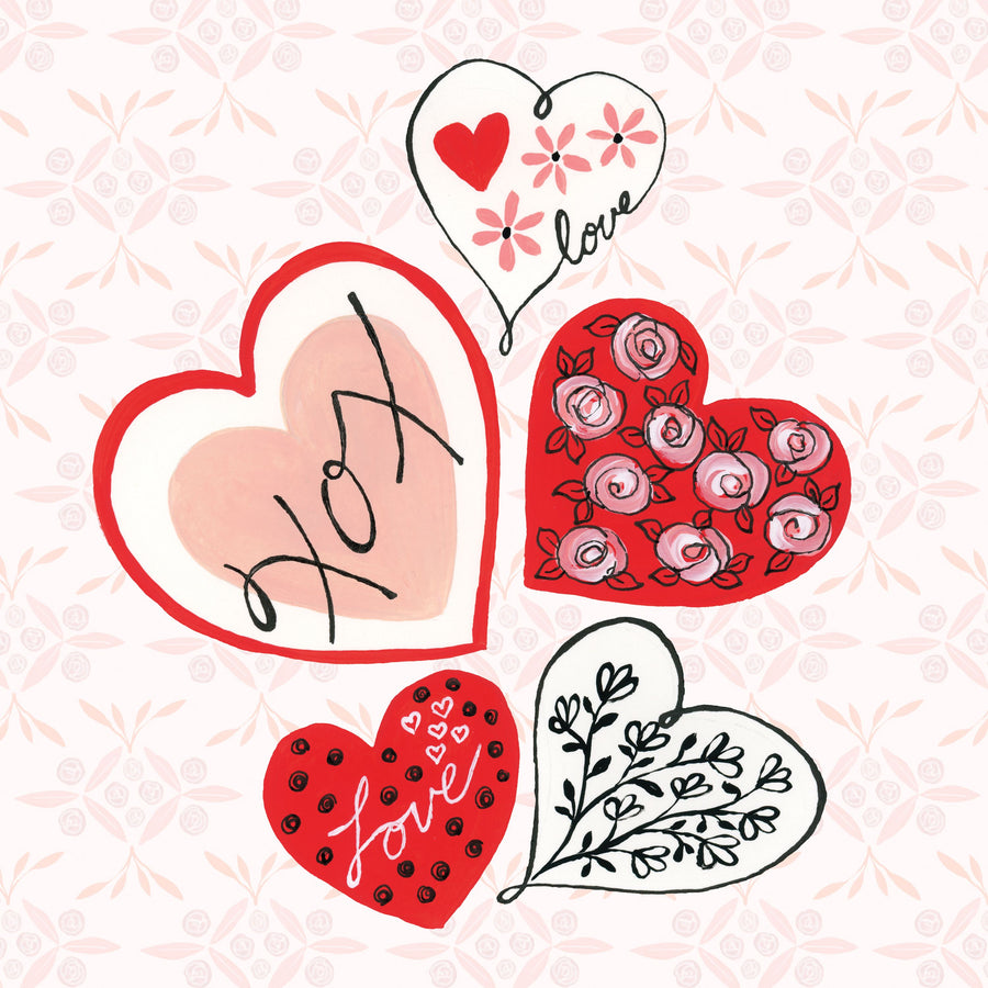 Love Hearts Mural Wallpaper