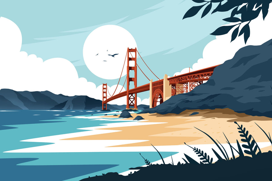 Travel San Francisco Mural Wallpaper