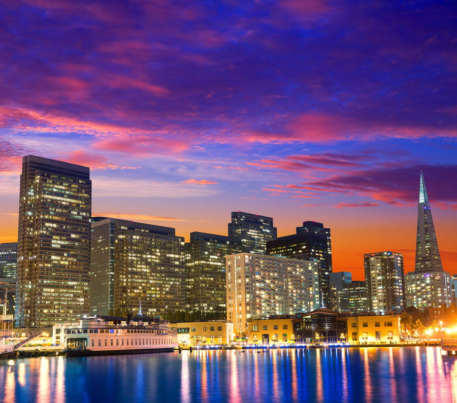 SF Skyline Mural Wallpaper