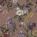 Floral Gaze, Peach Mocha Mural Wallpaper - pure wallpaper artwork