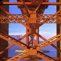 Industrial Bridge Geometry Mural Wallpaper - pure wallpaper artwork