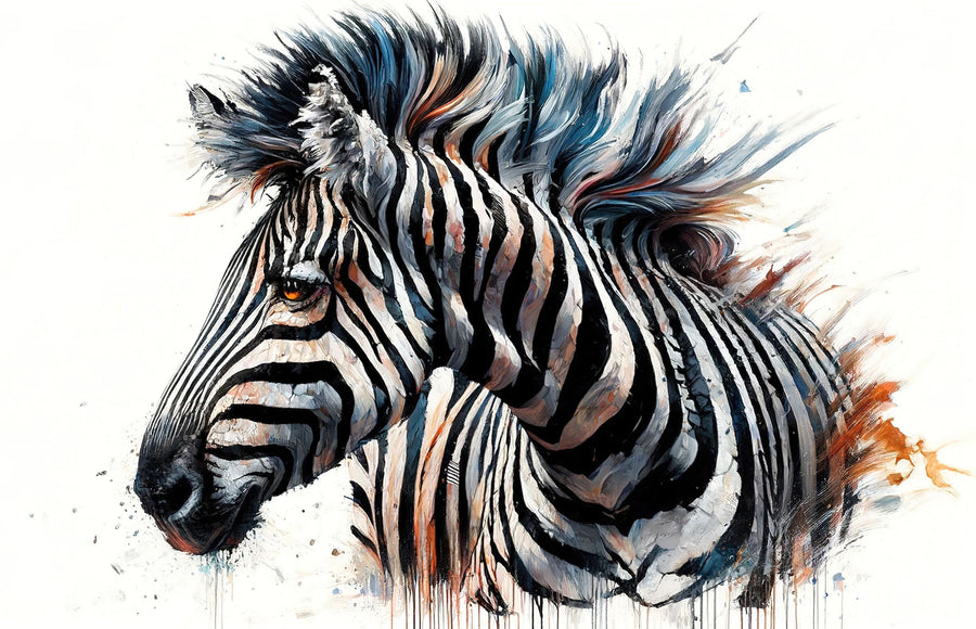 Ethereal Zebra Mural Wallpaper