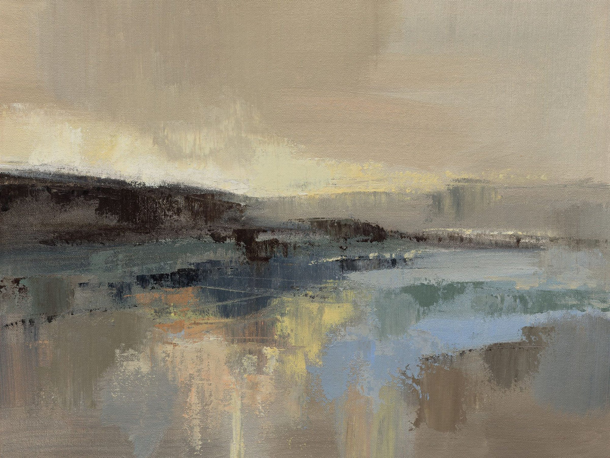 Winter Lake Mural Wallpaper - Neutral Tone - pure wallpaper artwork