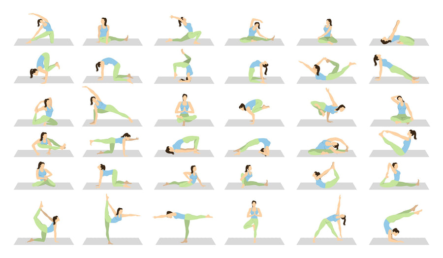 Yoga Set Mural Wallpaper