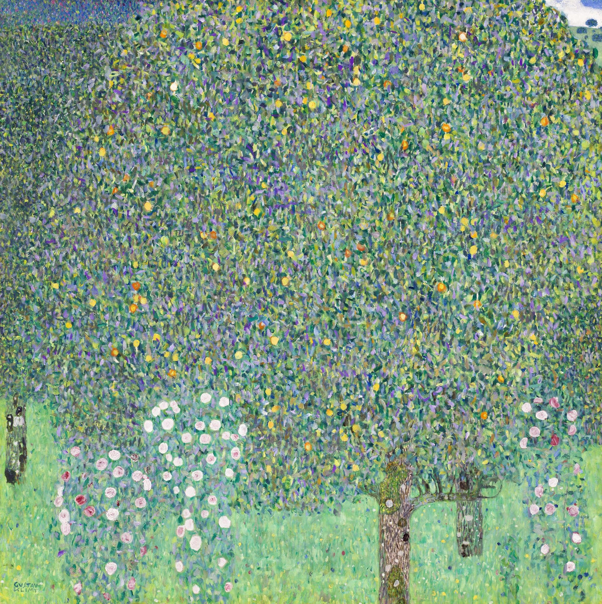 Rosebushes Under the Trees Mural Wallpaper - pure wallpaper artwork