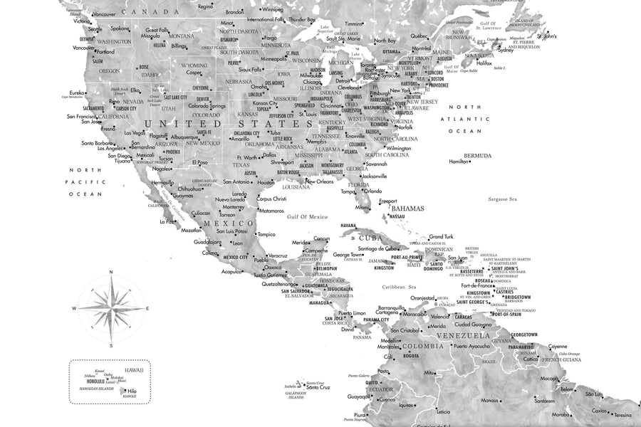 US Mexico Caribbean Map - Jimmy Mural Wallpaper