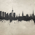 Tallinn Estonia Skyline Concrete Mural Wallpaper - pure wallpaper artwork