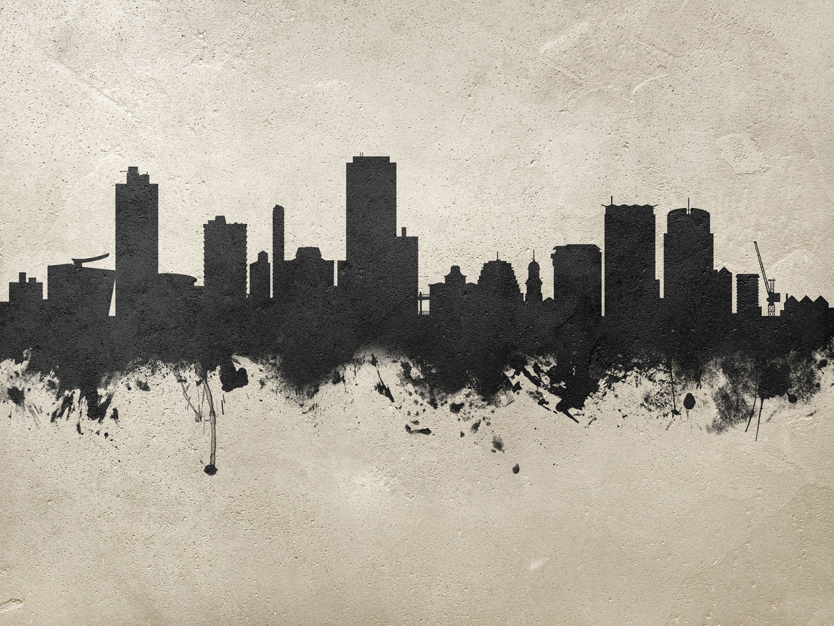 Wellington New Zealand Skyline Concrete Mural Wallpaper - pure wallpaper artwork