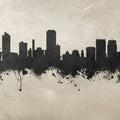 Wellington New Zealand Skyline Concrete Mural Wallpaper - pure wallpaper artwork