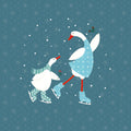Ducks in the Snow VIII Mural Wallpaper - pure wallpaper artwork