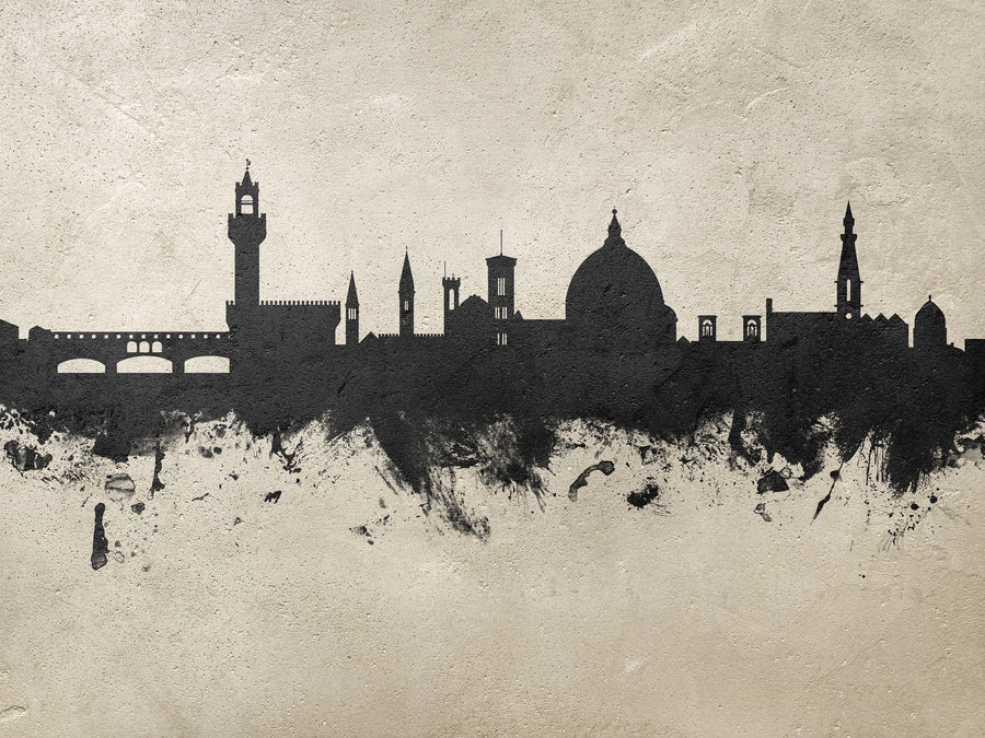 Florence Italy Skyline Concrete Mural Wallpaper