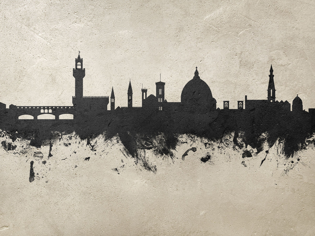 Florence Italy Skyline Concrete Mural Wallpaper - pure wallpaper artwork