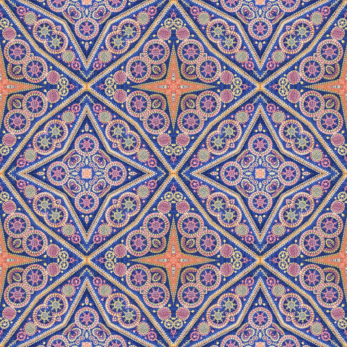 Textile Mosaic Mural Wallpaper - pure wallpaper artwork