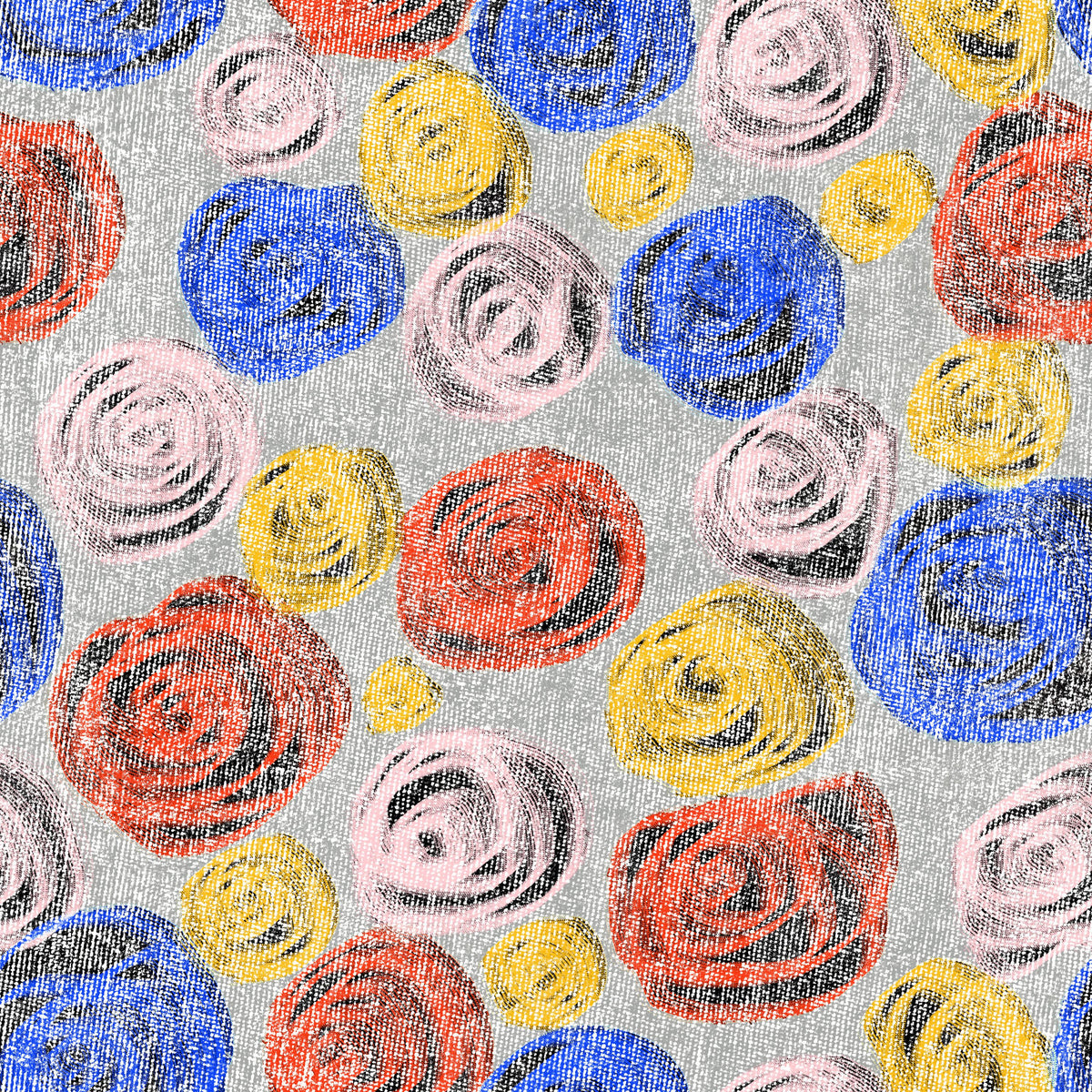 Rose Buns Mural Wallpaper - pure wallpaper artwork