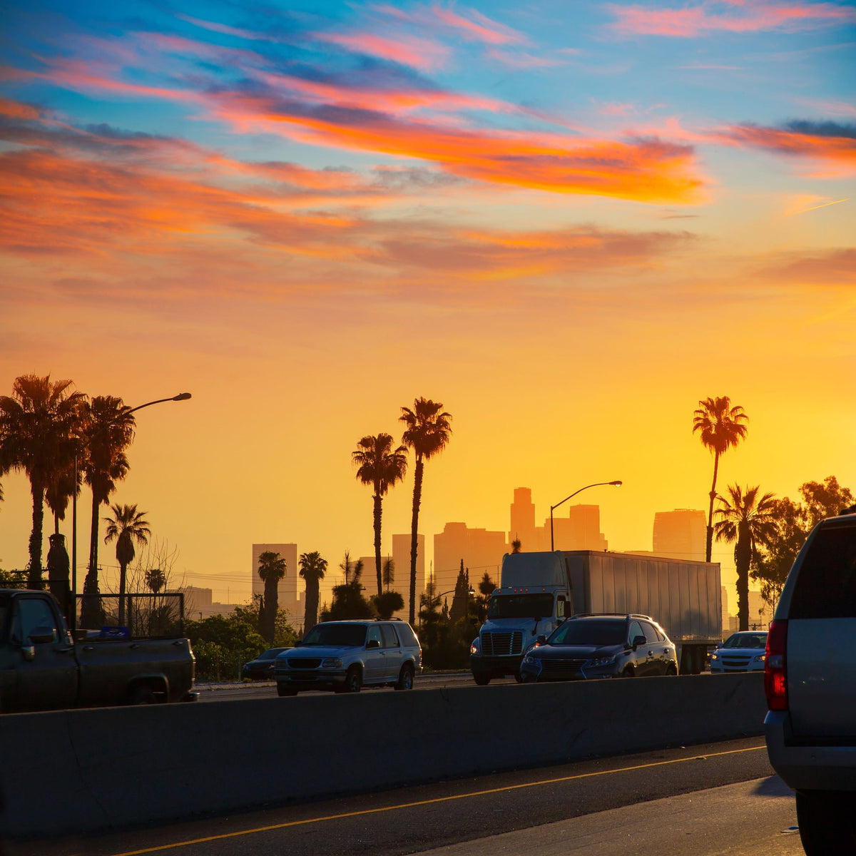 LA Sunset Mural Wallpaper - pure wallpaper artwork