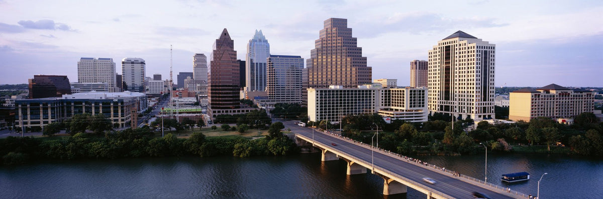 Riverside Metropolis Mural Wallpaper - pure wallpaper artwork
