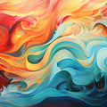 Ocean of Flames Mural Wallpaper - pure wallpaper artwork