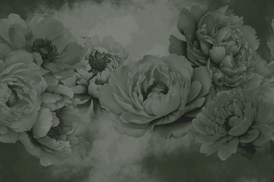 Floral Wallpaper Mural – Flower Wallpaper – Transcendent Peony, Juniper printable artwork