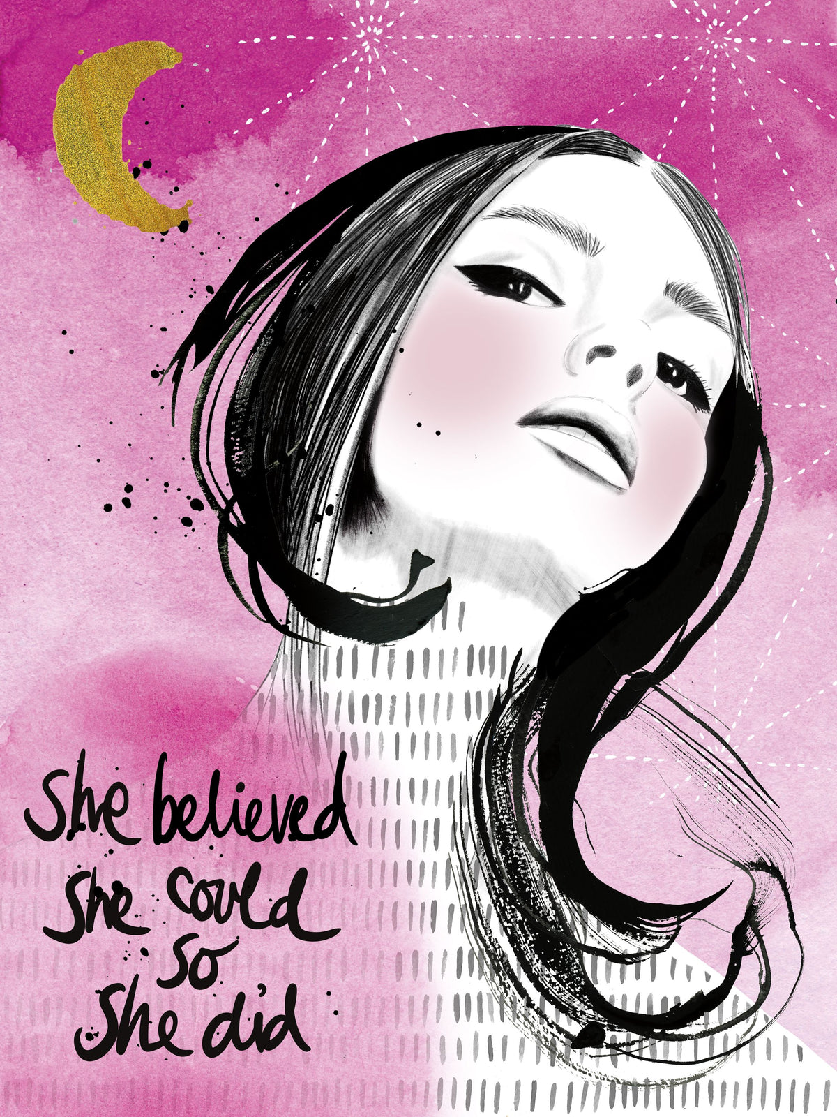 Moon Girl I Mural Wallpaper - pure wallpaper artwork