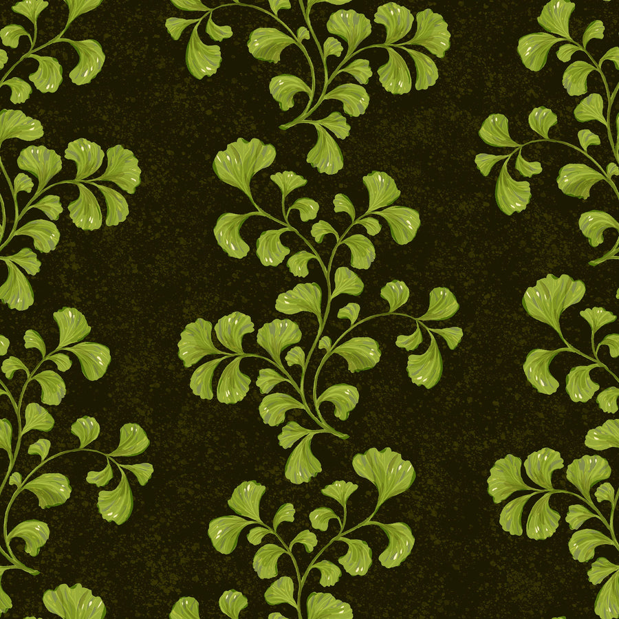 Fern Stripes, Fresh Green Mural Wallpaper