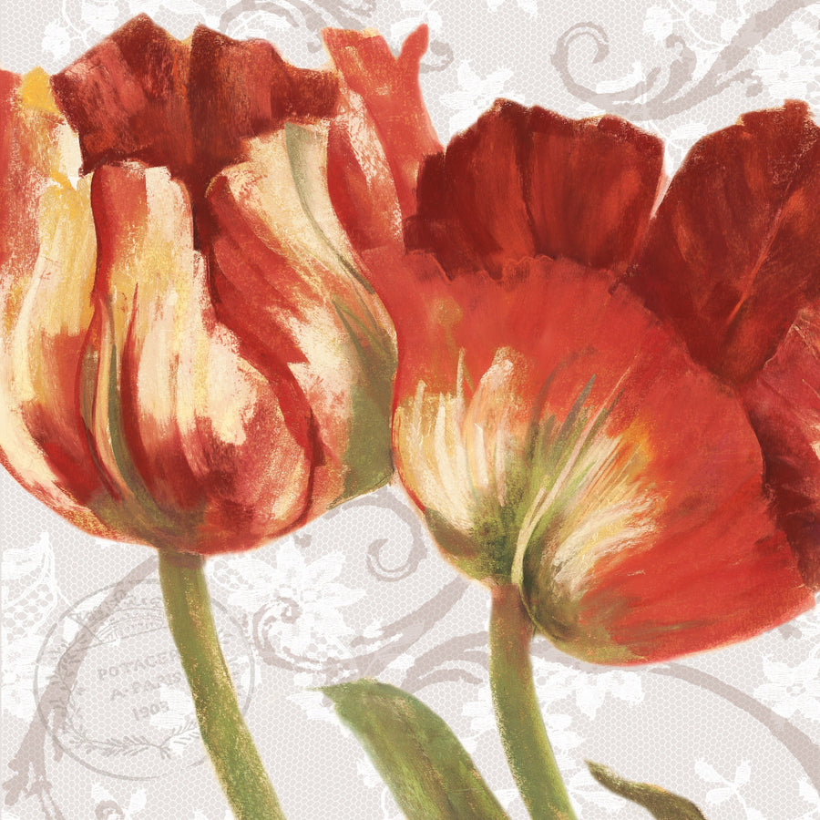 Spring Tulips Red I Mural Wallpaper