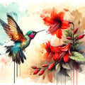 Dance of Hummingbird Mural Wallpaper - pure wallpaper artwork