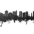 Sarasota Florida Skyline Black & White Mural Wallpaper - pure wallpaper artwork