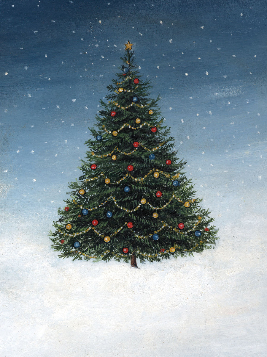 Deck the Halls Tree Mural Wallpaper