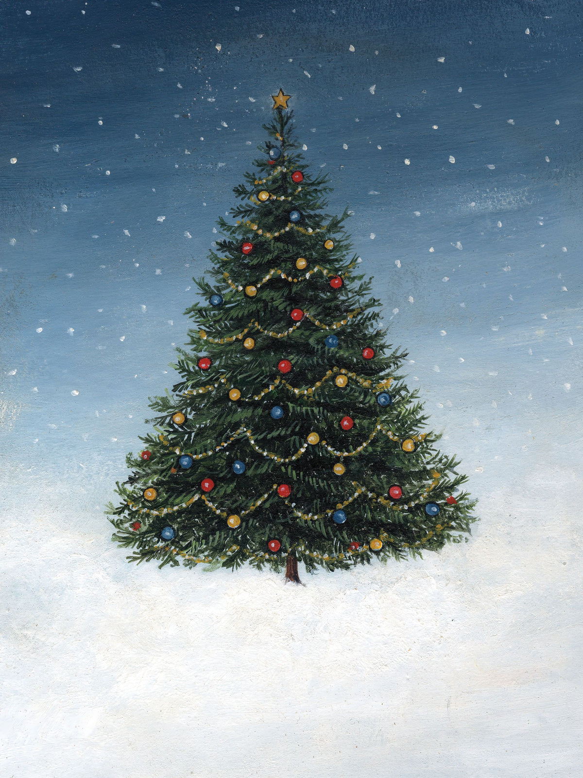 Deck the Halls Tree Mural Wallpaper - pure wallpaper artwork