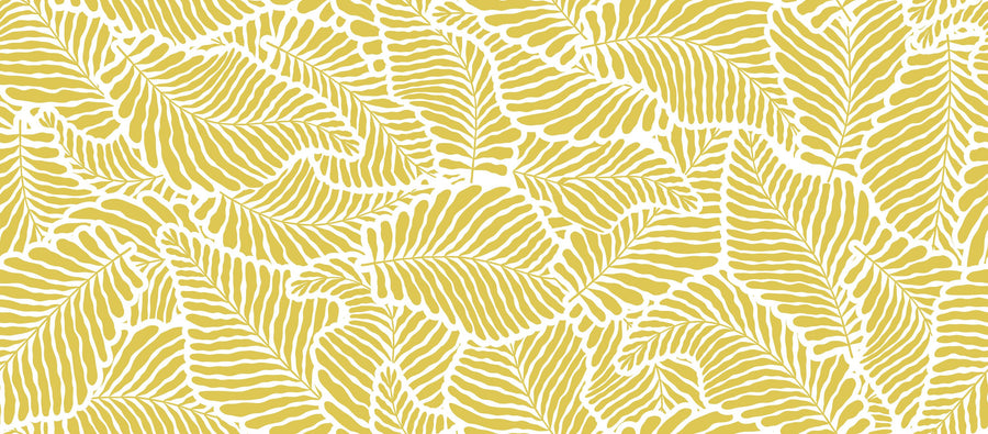 Fern Cut-Outs Pattern, Citrus Mural Wallpaper