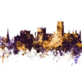 Durham England Skyline Purple & Gold Mural Wallpaper - pure wallpaper artwork