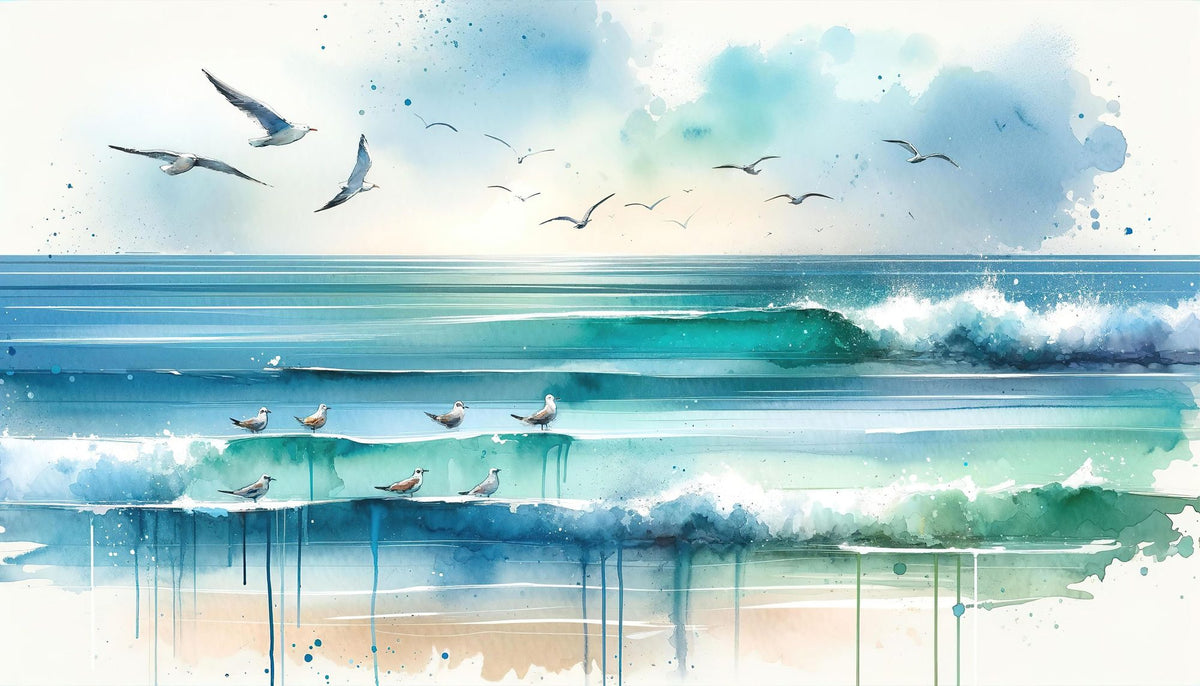 Serene Seascape Mural Wallpaper - pure wallpaper artwork